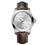 longines brown leather men watch l37594765