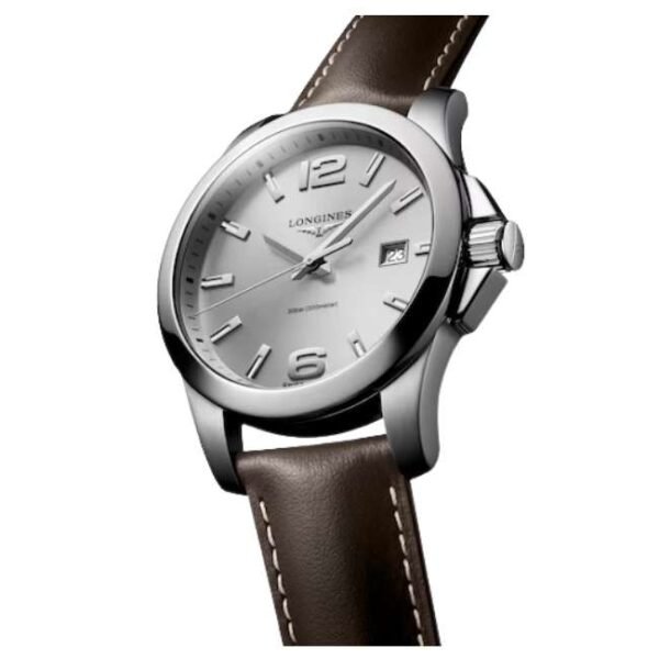 longines brown leather men watch l37594765