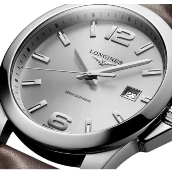 longines brown leather men watch l37594765