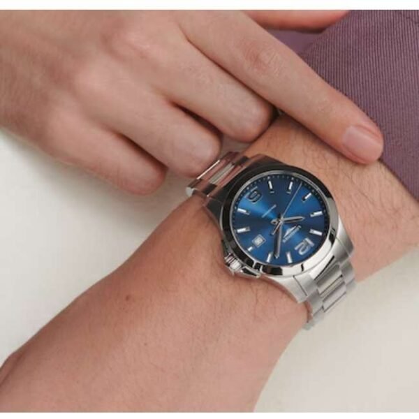 longines silver stainless steel men watch l37594966