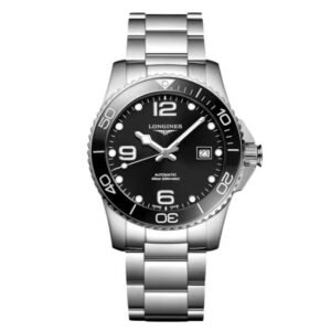 longines silver stainless steel men watch l37814566