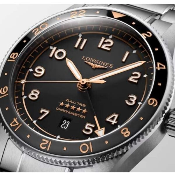 longines silver stainless steel men watch l38124506