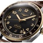 longines brown leather men watch l38125532