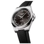 longines black rubber men watch l38304529