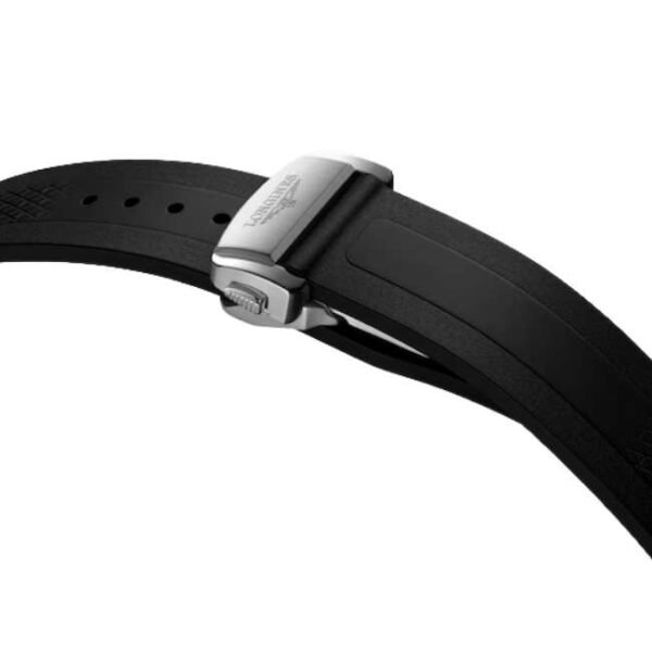 longines black rubber men watch l38304529