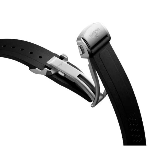 longines black rubber men watch l38304529