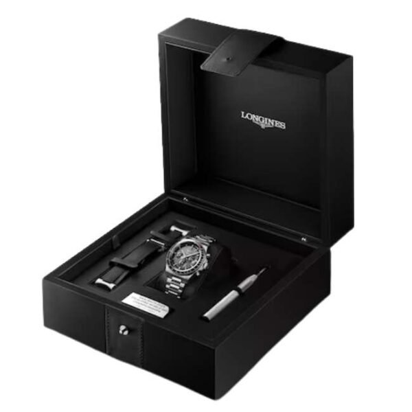 longines silver stainless steel men watch l38364529