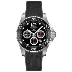 longines black rubber men watch l38834569