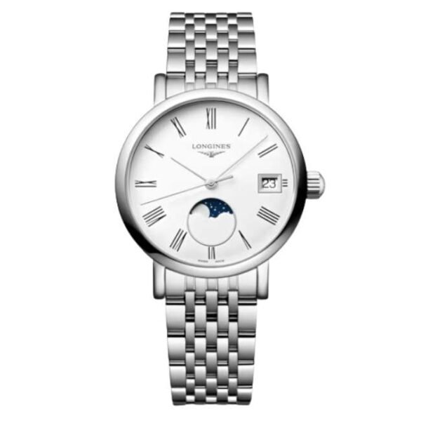 longines silver stainless steel women watch l43304116