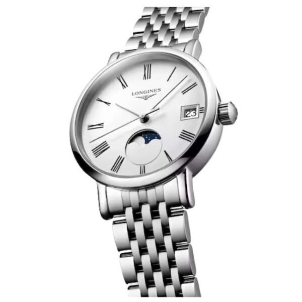 longines silver stainless steel women watch l43304116