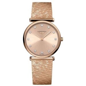 longines rose gold stainless steel women watch l45121938