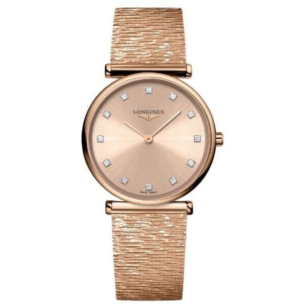 longines rose gold stainless steel women watch l45121938