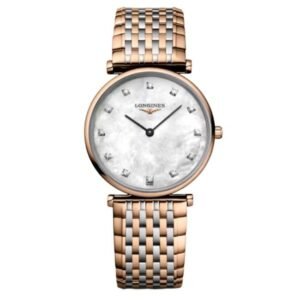 longines rose gold stainless steel women watch l45121977