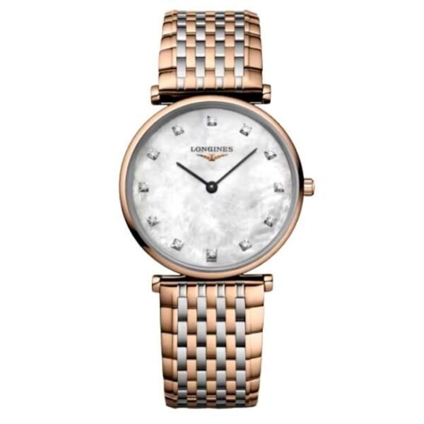 longines rose gold stainless steel women watch l45121977
