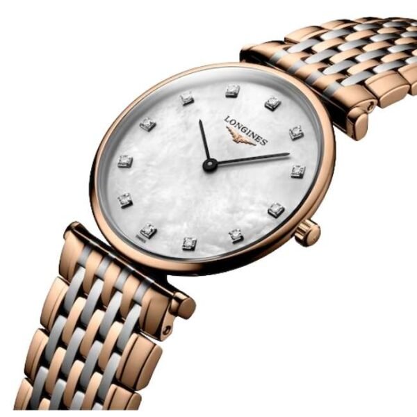 longines rose gold stainless steel women watch l45121977
