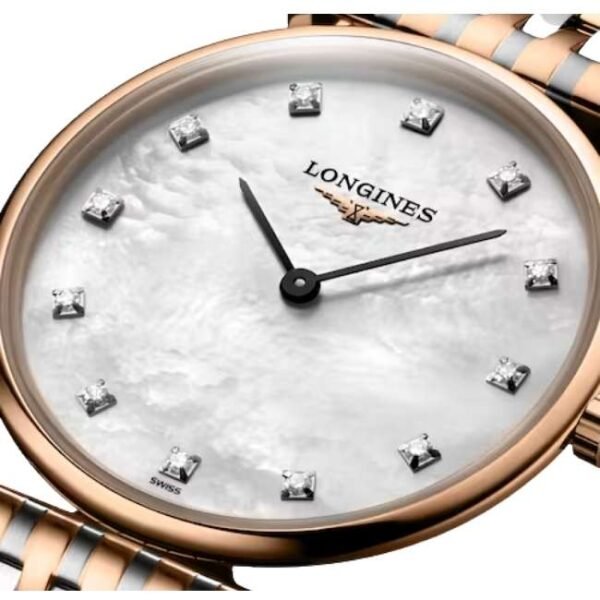 longines rose gold stainless steel women watch l45121977