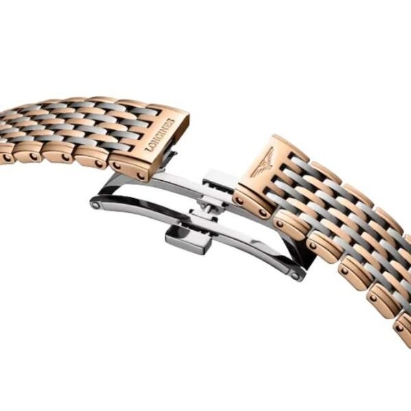 longines rose gold stainless steel women watch l45121977