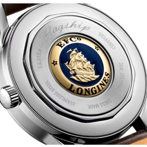 longines brown leather men watch l48154622