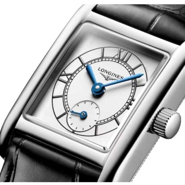 longines black leather women watch l52004752