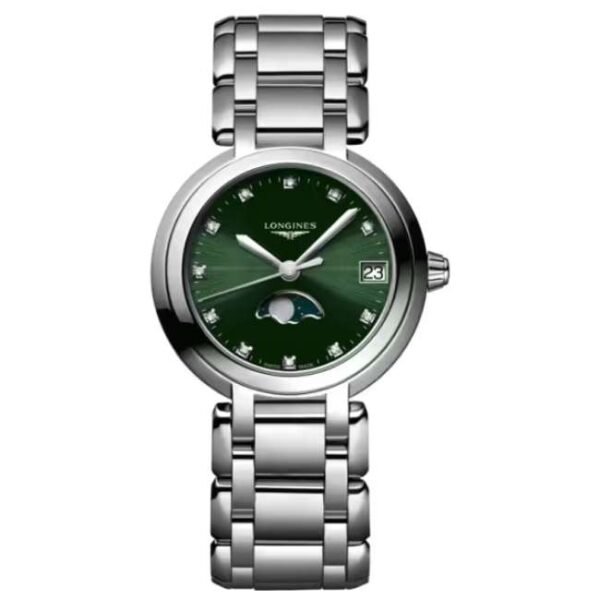 longines silver stainless steel women watch l81154676