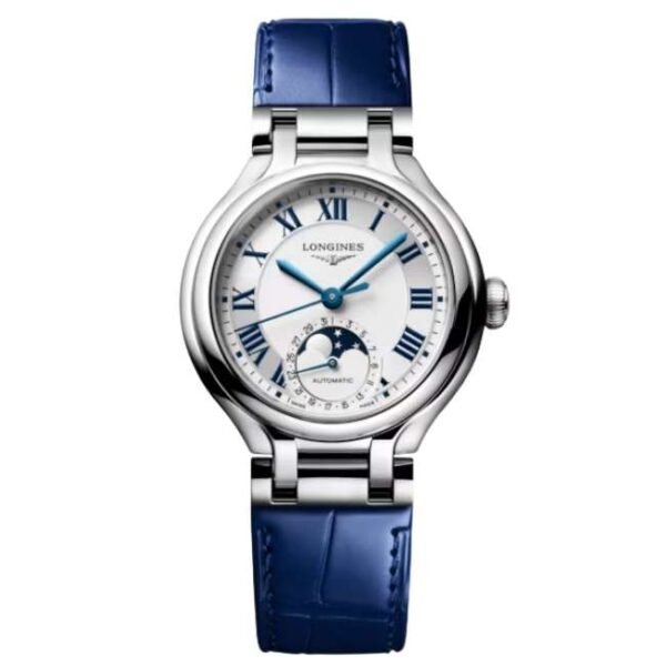 longines blue leather women watch l81264712