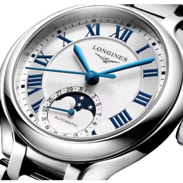 longines blue leather women watch l81264712
