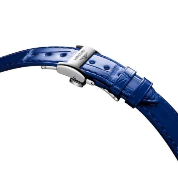 longines blue leather women watch l81264712