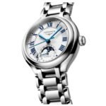 longines silver stainless steel women watch l81264716