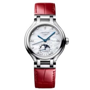longines red leather women watch l81264872