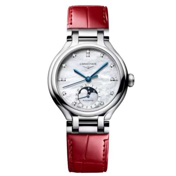 longines red leather women watch l81264872
