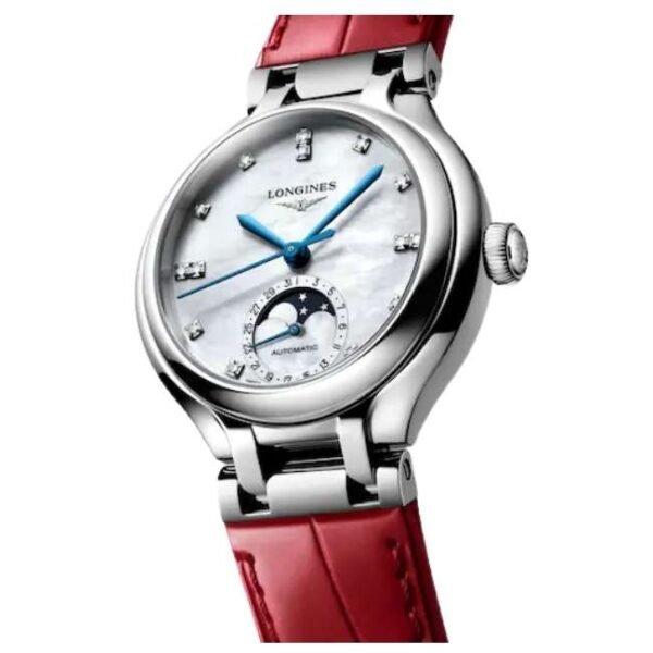longines red leather women watch l81264872