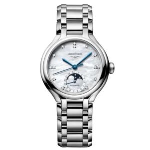 longines silver stainless steel women watch l81264876