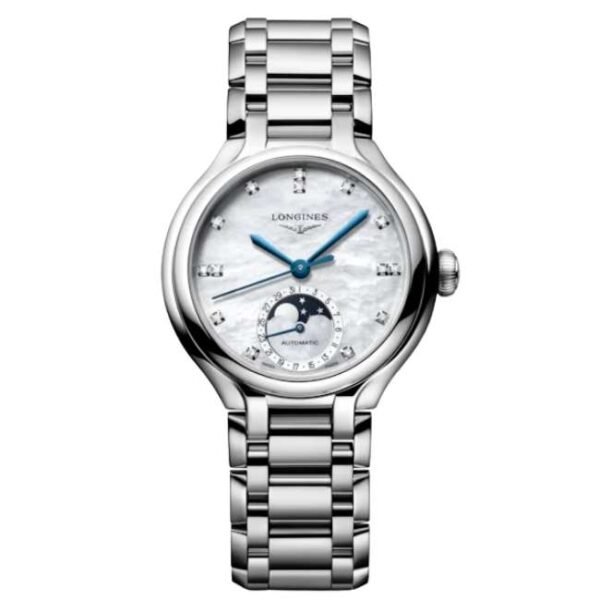 longines silver stainless steel women watch l81264876