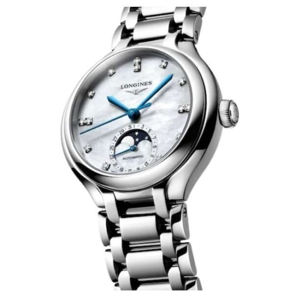 longines silver stainless steel women watch l81264876