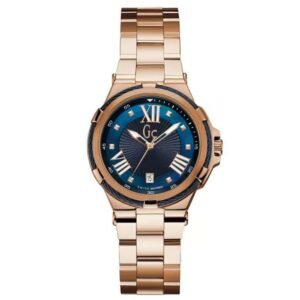 Gc Structura Cable Blue Round Dial Analog Women Watch Y34009L7