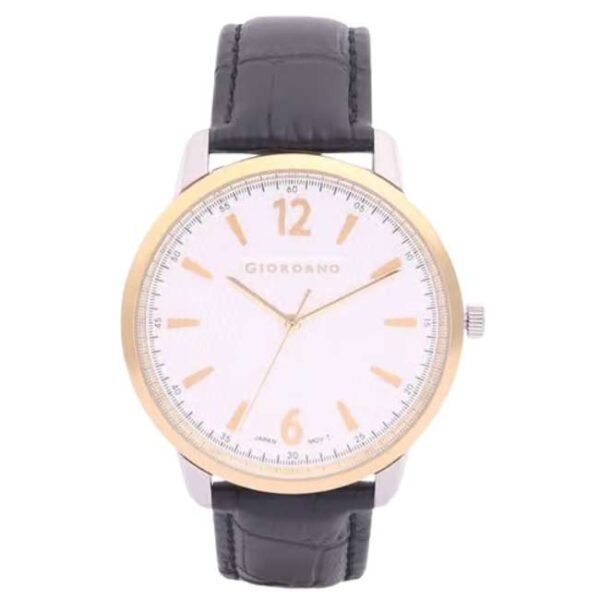 giordano white silver men leather watch 1965-03