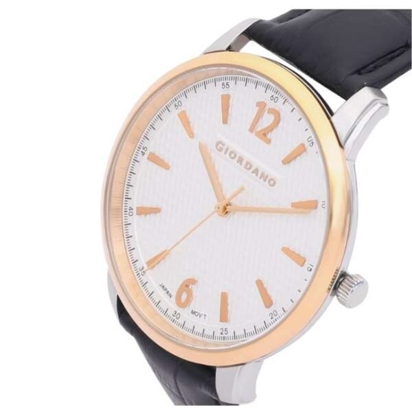 giordano white silver men leather watch 1965-03