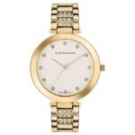 giordano rosegold white women metal watch a2037-22