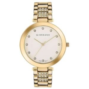 giordano rosegold white women metal watch a2037-22