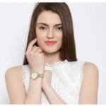 giordano rosegold white women metal watch a2037-22