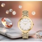 giordano rosegold white women metal watch a2037-22