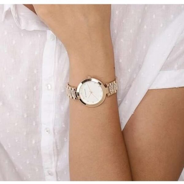 giordano rosegold white women metal watch a2037-33