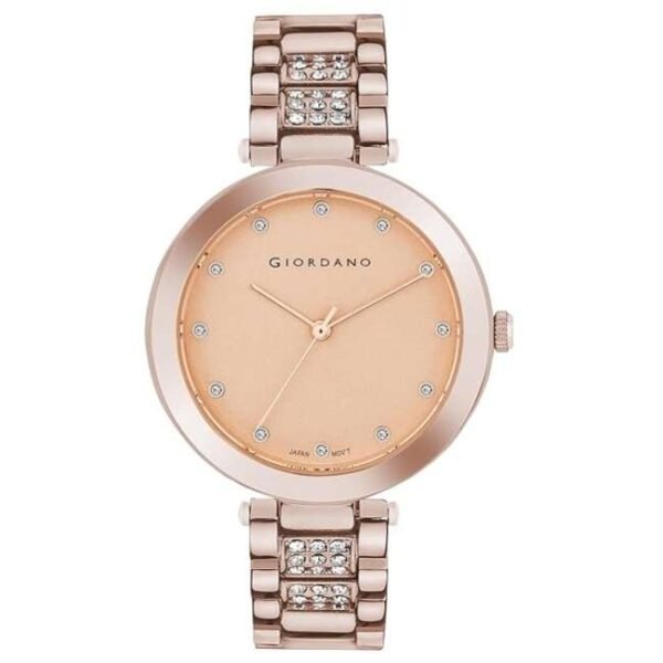 giordano rosegold women metal watch a2037-55