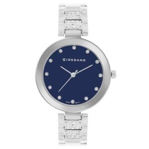 giordano silver blue women metal watch a2037-66