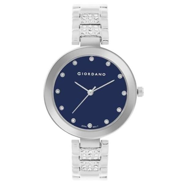 giordano silver blue women metal watch a2037-66
