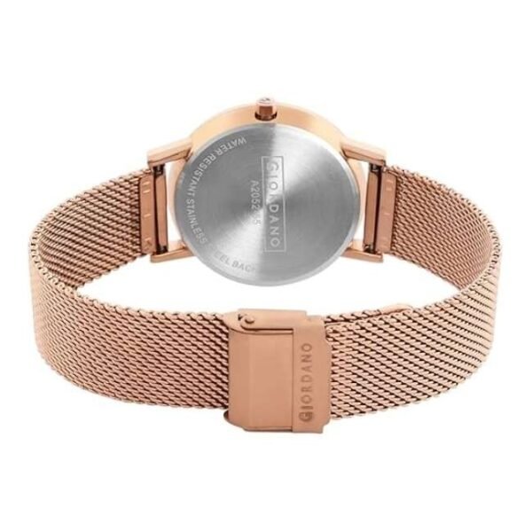 giordano rosegold women mesh metal watch a2052-55
