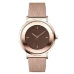 giordano brown women mesh metal watch a2052-66