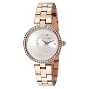 giordano rosegold white women metal watch a2056-33