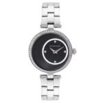 giordano silver black women metal watch a2056-77