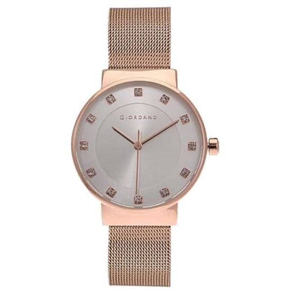 giordano white women mesh metal watch a2062-22